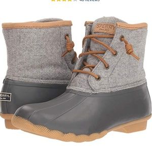 Sperry® Saltwater Emboss Wool boot, Drk Grey (7.5)